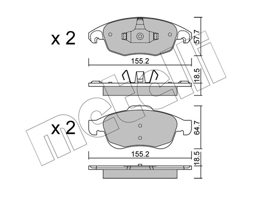 Remblokset Metelli 22-0800-0