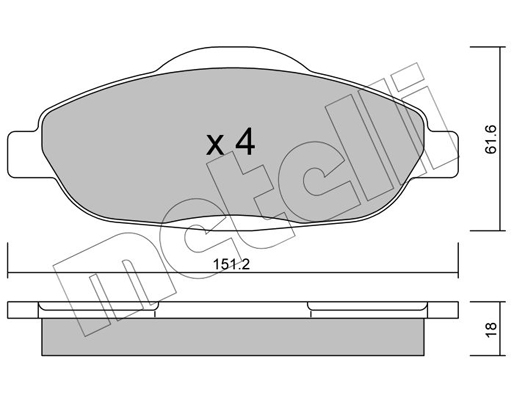 Remblokset Metelli 22-0804-0