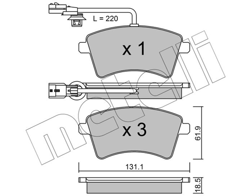 Remblokset Metelli 22-0812-1