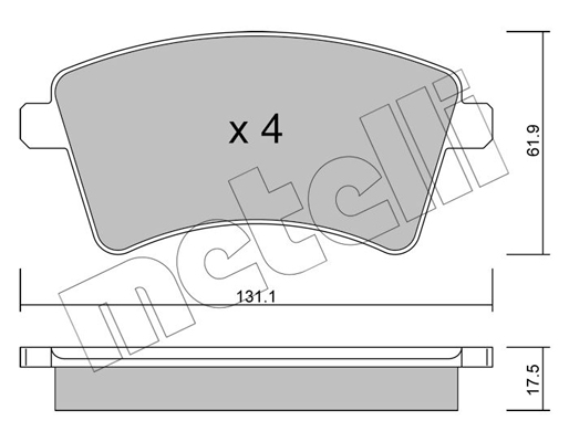 Remblokset Metelli 22-0812-2