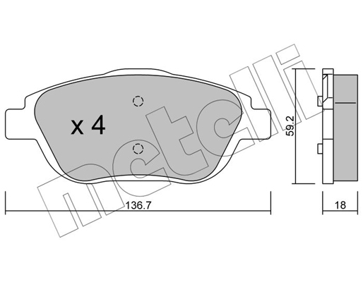 Remblokset Metelli 22-0852-0