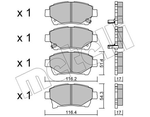 Remblokset Metelli 22-0877-0