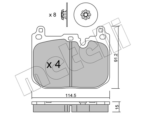 Remblokset Metelli 22-1015-2