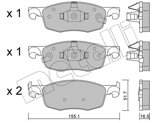 Remblokset Metelli 22-1282-0