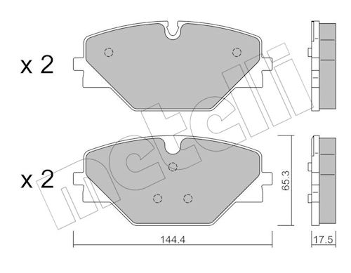 Metelli Remblokkenset, schijfrem 22-1393-0