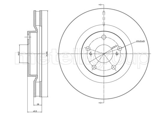 Remschijven Metelli 23-0946C