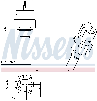 Nissens Sensor, koelvloeistoftemperatuur 207005