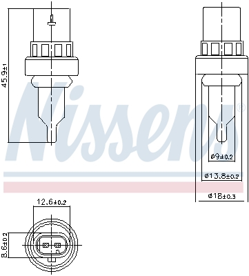 Sensor, koelvloeistoftemperatuur Nissens 207011