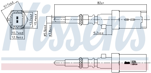 Nissens Sensor, koelvloeistoftemperatuur 207016