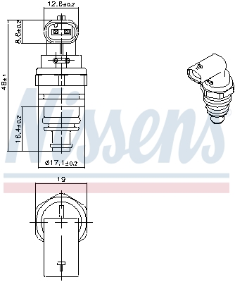 Nissens Sensor, koelvloeistoftemperatuur 207047