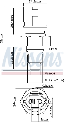 Nissens Temperatuursensor 207075