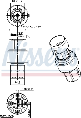 Nissens Airco hogedrukschakelaar 301024