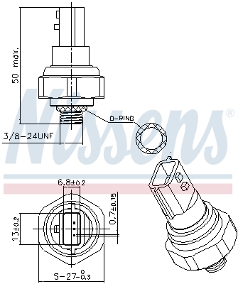 Nissens Airco hogedrukschakelaar 301038