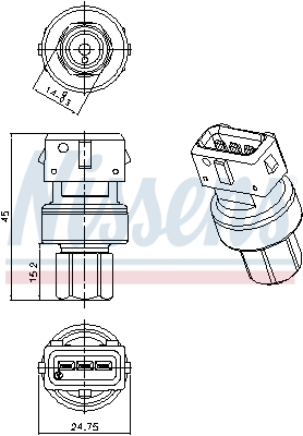 Nissens Airco hogedrukschakelaar 301067