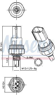 Nissens Airco hogedrukschakelaar 301080