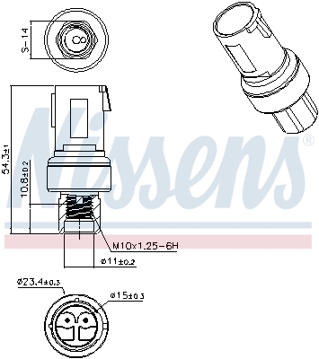 Nissens Drukschakelaar, airconditioning 301092