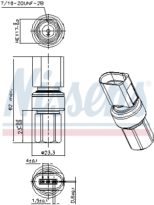 Nissens Airco hogedrukschakelaar 301098