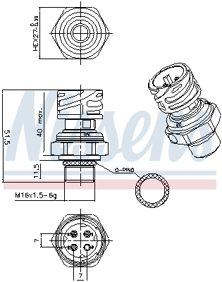 Nissens Airco hogedrukschakelaar 301107