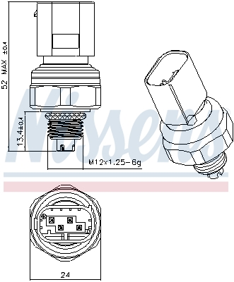 Nissens Airco hogedrukschakelaar 301145