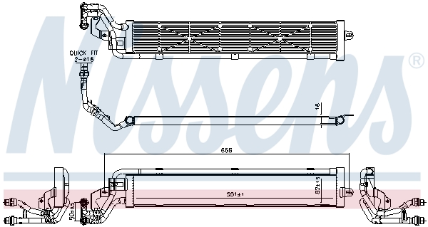 Aandrijfaccu koeler Nissens 606268