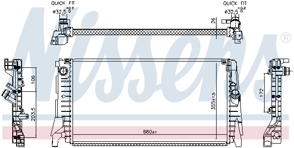 Nissens Radiateur 606340