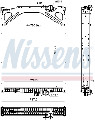 Radiateur Nissens 606367