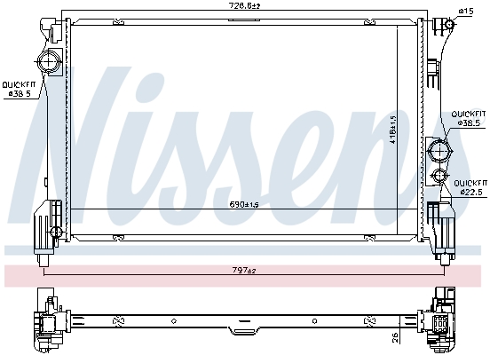 Nissens Radiateur 606453