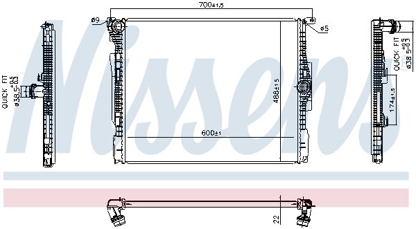 Radiateur Nissens 606513