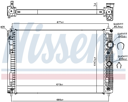 Radiateur Nissens 606515