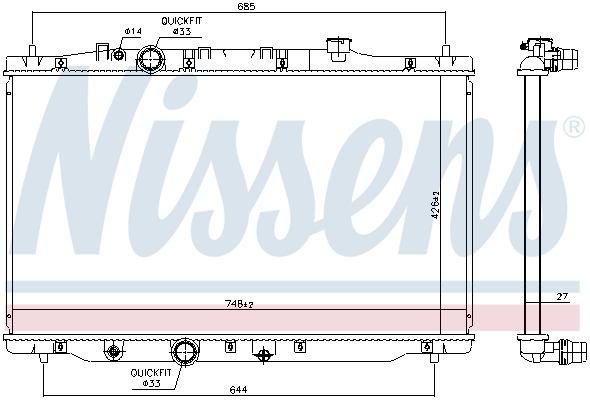 Nissens Radiateur 606522