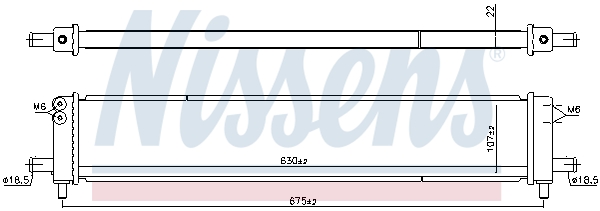 Nissens Aandrijfaccu koeler 606545