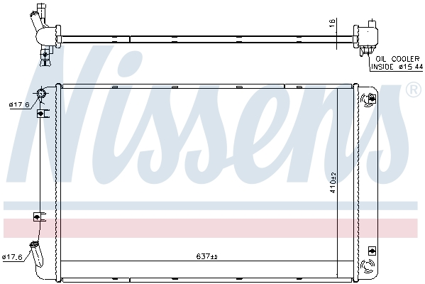 Nissens Aandrijfaccu koeler 606608