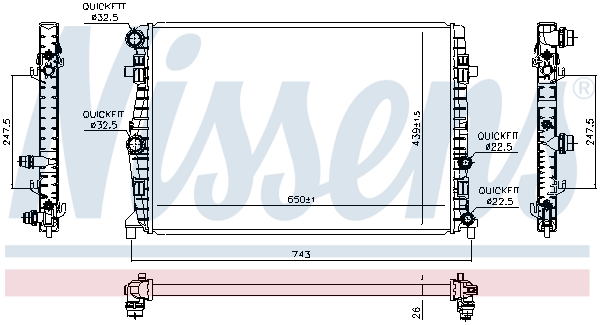 Nissens Radiateur 606723