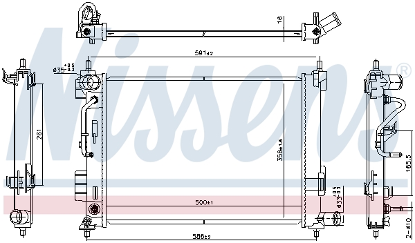 Radiateur Nissens 606804
