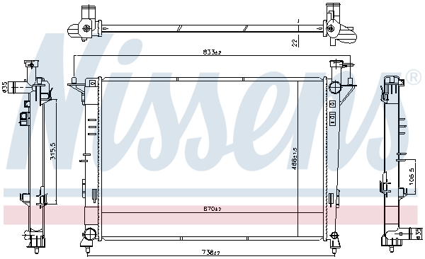 Radiateur Nissens 606824