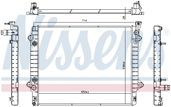 Radiateur Nissens 606832