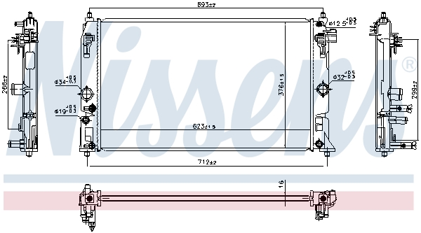 Radiateur Nissens 606858