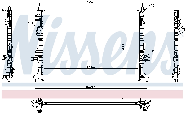 Radiateur Nissens 606908