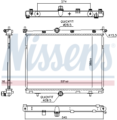 Radiateur Nissens 607030