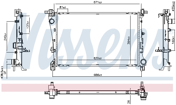 Nissens Radiateur 607182