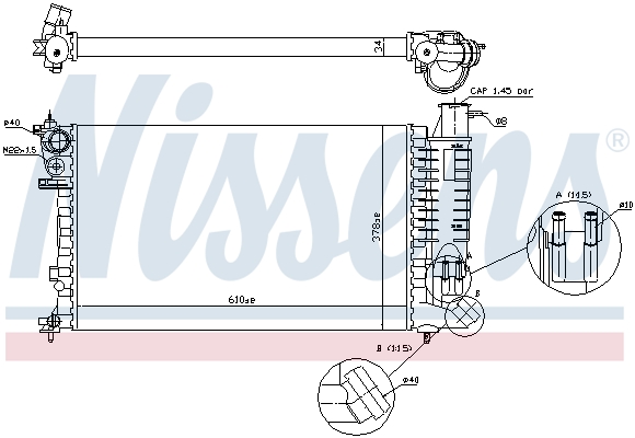 Nissens Radiateur 61380A