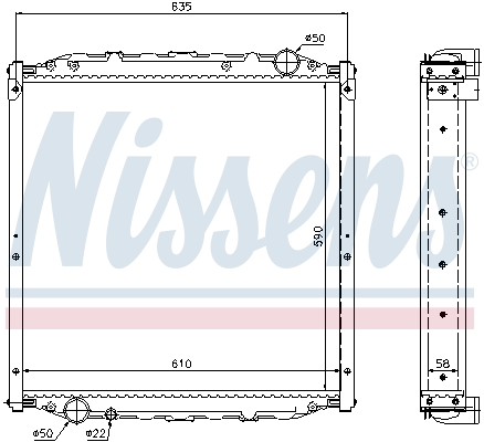 Radiateur Nissens 62877A