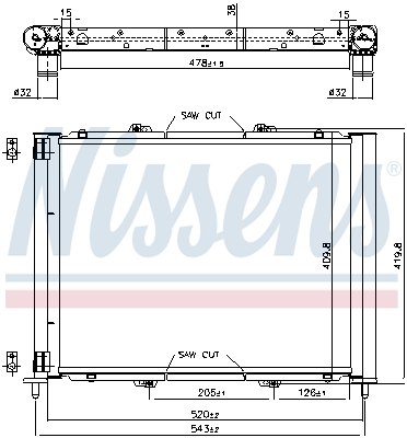 Nissens Koelmodule (radiateur+condensor) 637626