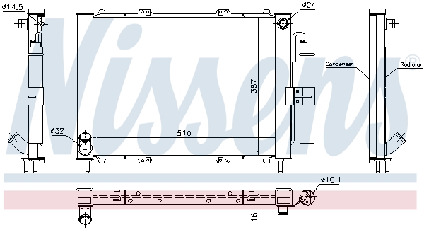 Nissens Koelmodule (radiateur+condensor) 637637