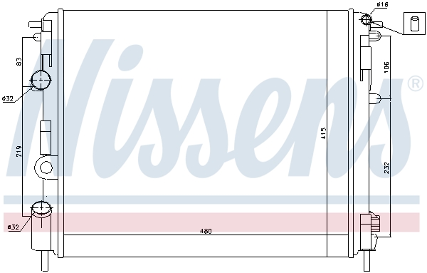 Nissens Radiateur 638081