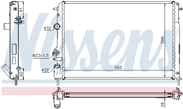 Nissens Radiateur 63896A