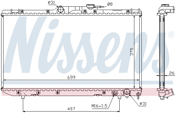 Nissens Radiateur 64664A