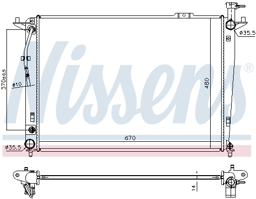 Radiateur Nissens 666208