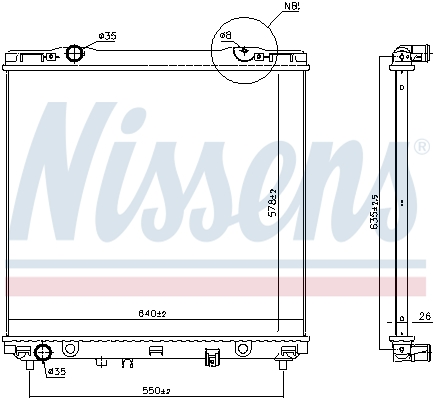 Radiateur Nissens 66773