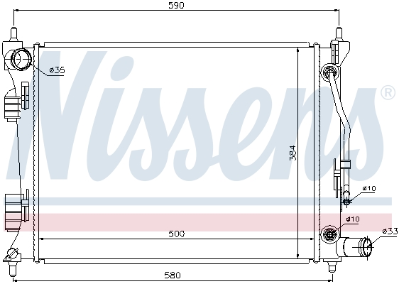 Radiateur Nissens 67553